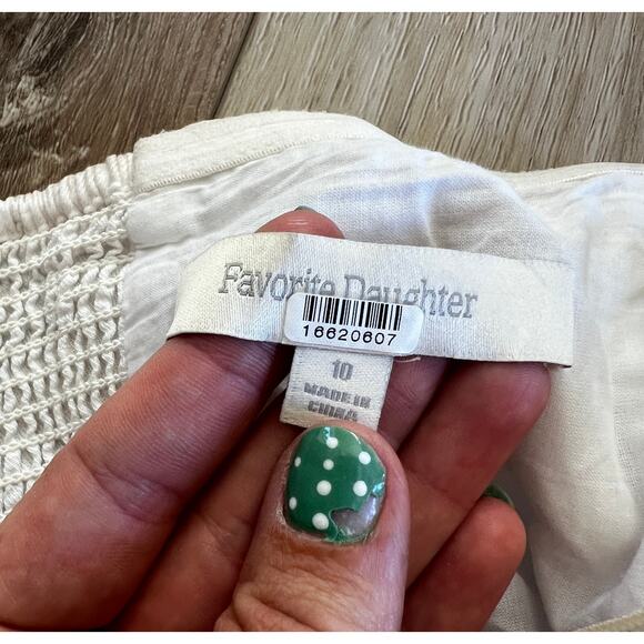 FAVORITE DAUGHTER Women's Favorite Linen Dress Size 10 In White - Picture 11 of 12